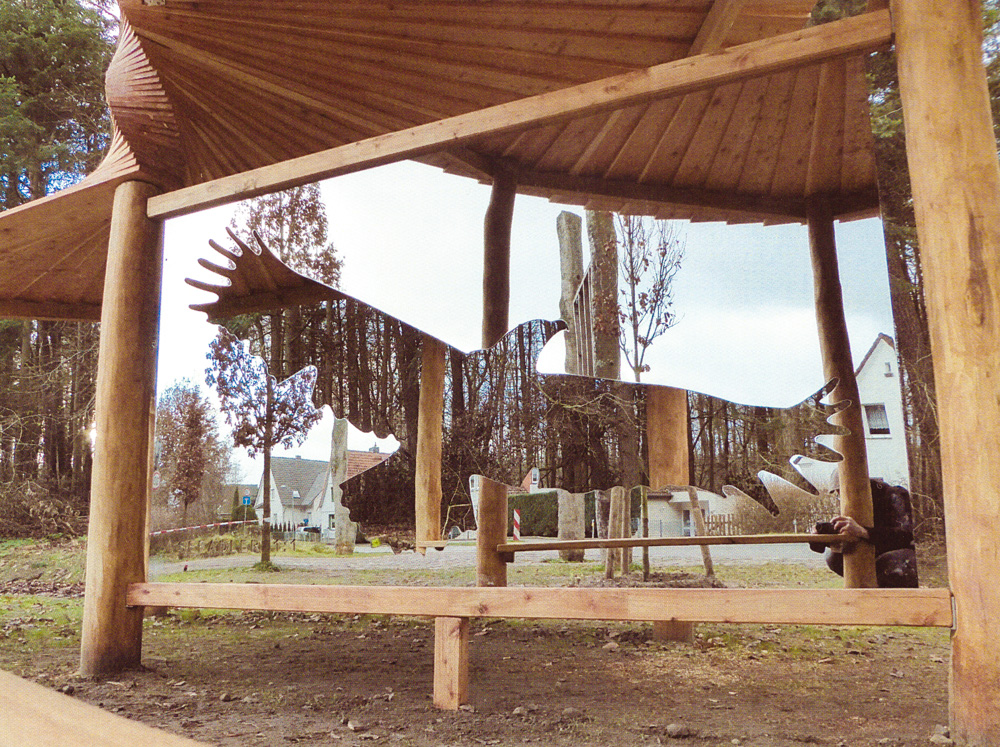 Seeadler Silhouette in hochglanzpoliertem Edelstahl für Dida-Holz, 2015
